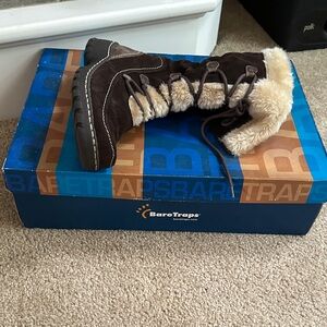 BareTraps Brown Winter Boots with Fur Trim